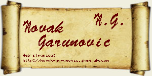 Novak Garunović vizit kartica